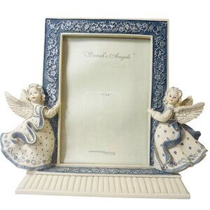 Vtg 2001 Sarahs Angels MindSpring 4x6" Picture Frame Angel Figurines GrannyCore
